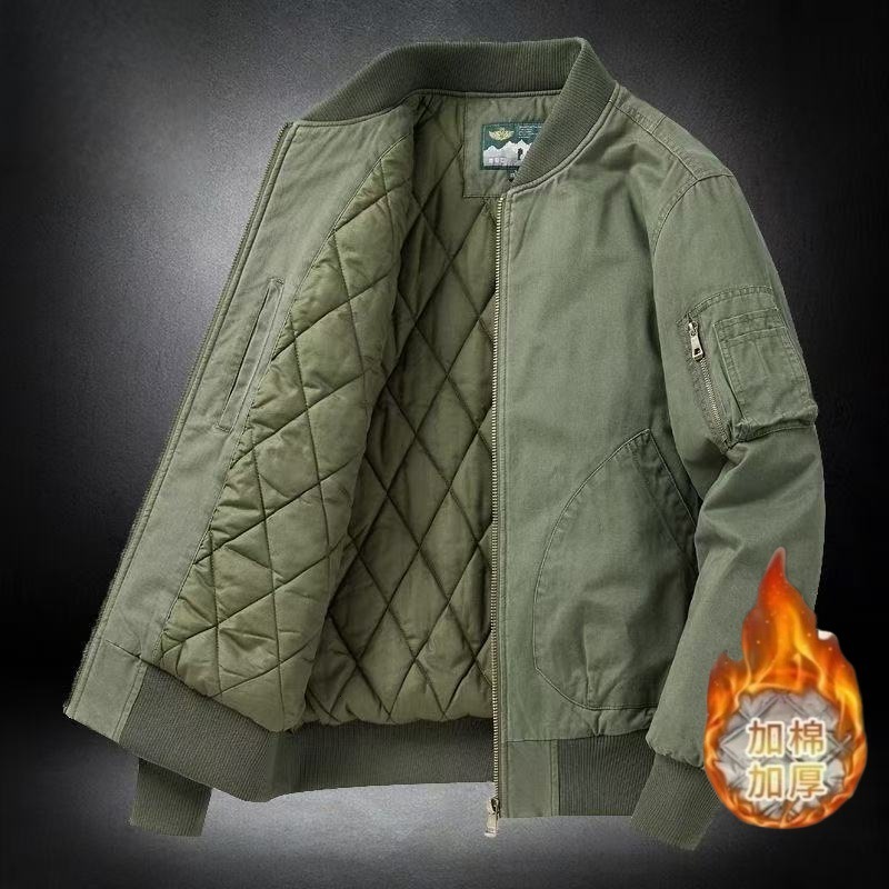 Designer Coat Spring And Autumn New Style Flight Jacket Versatile Trendy Brand Youth Solid Color Simple Top Workwear Jacket Cool Jacket