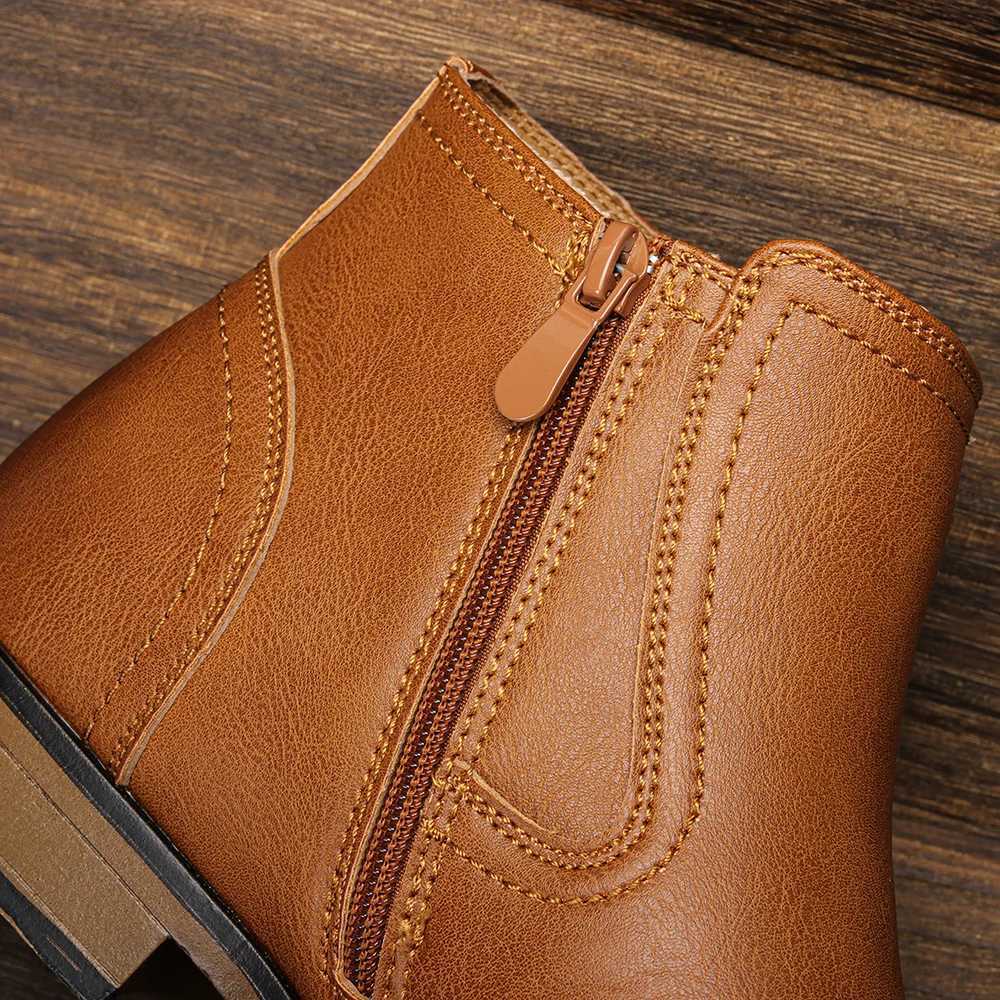 Comfortable Ankle Leather Boots For Men Boots For Men Fashion Brand Z251029