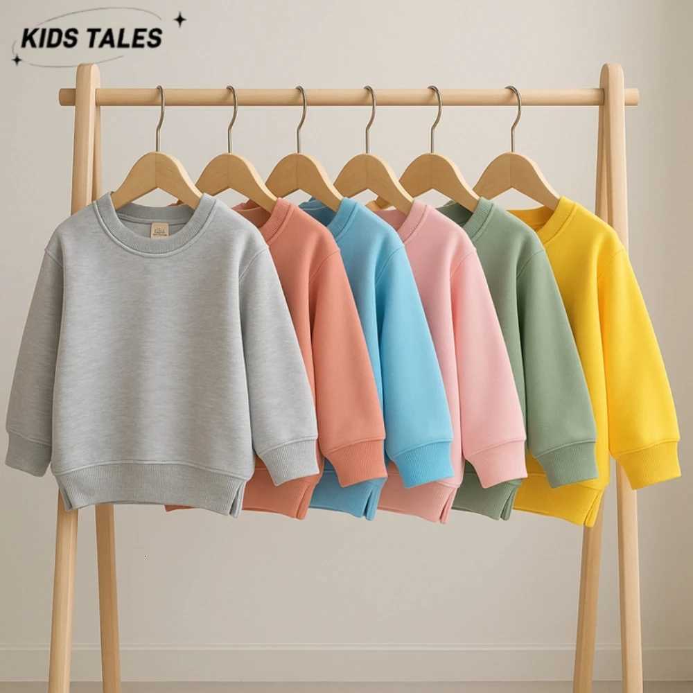 2025 Custom 17T Kids Sweatshirt Warm Thicken Fleece Pullovers Clothes Korean Baby Boys Girls Comfortable Hoodies Tops ClothingT251030