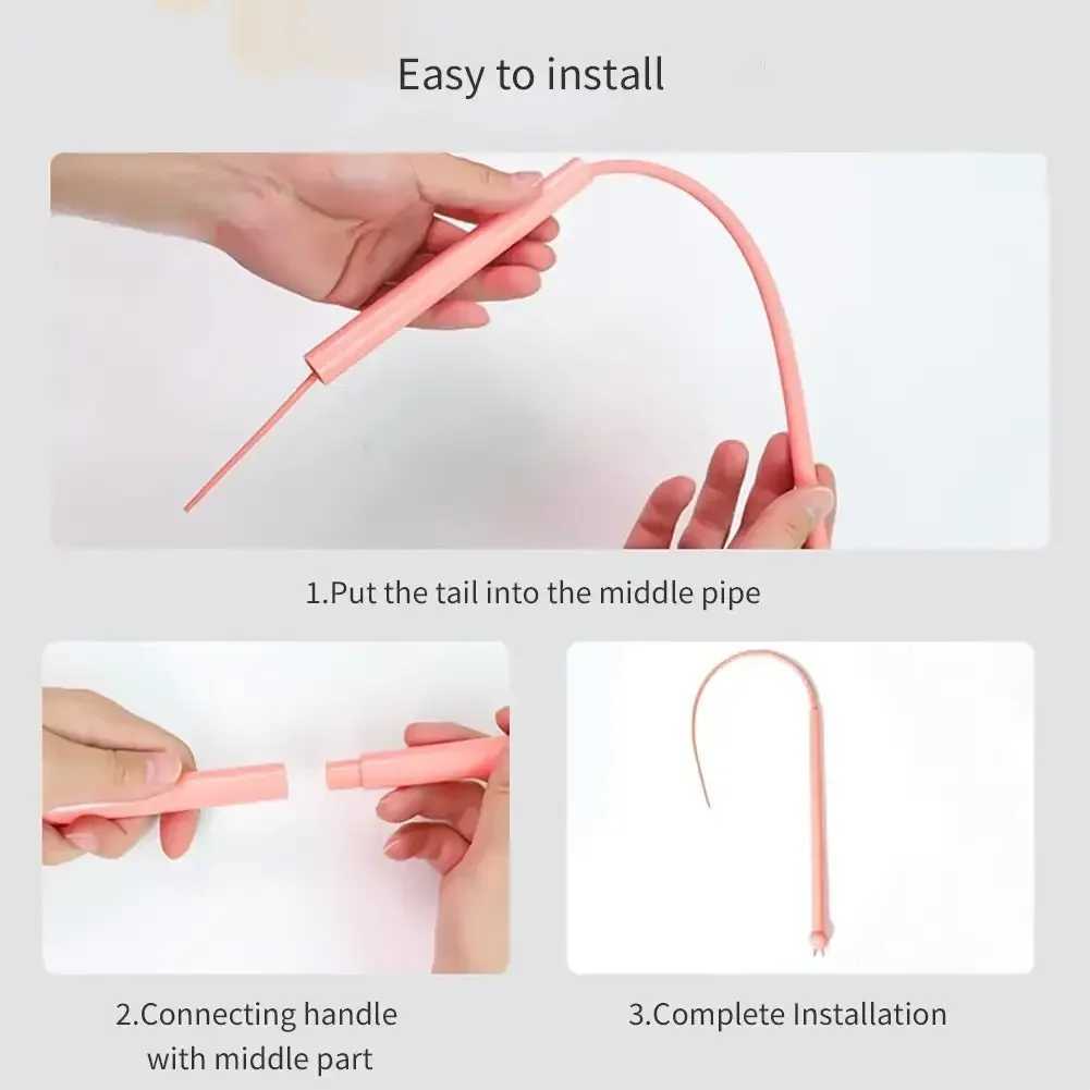 Interactive Cat Toys Simulated Mouse Tail Cat Teaser Toy Silicone Funny Stick Long Tail Mouse Tail Kitten Teaser Stick for Cat S251029