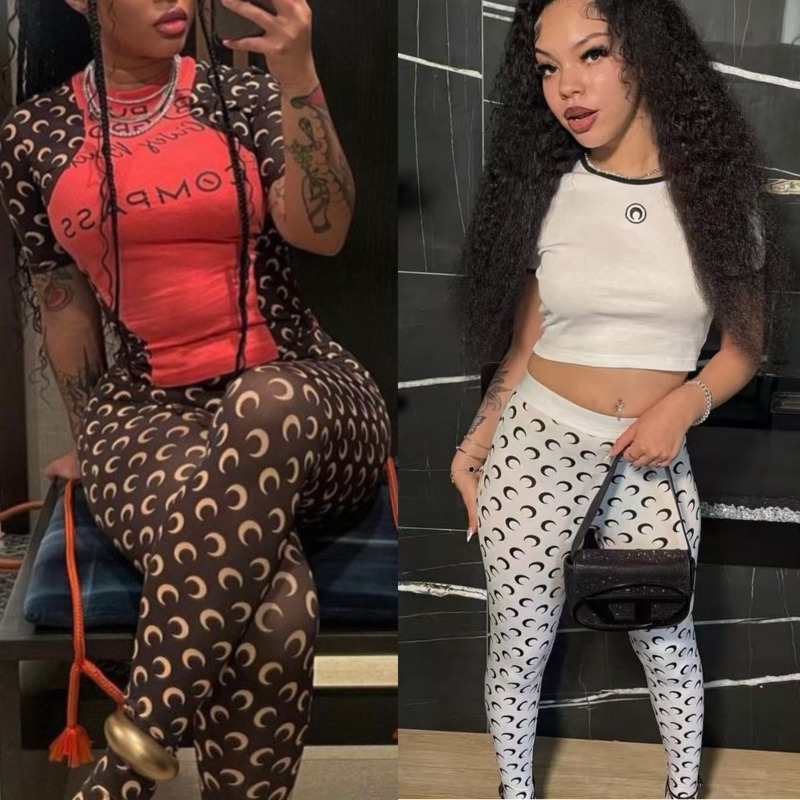 Womens Tracksuits Fashion Sexy Clubwear Vacation Designer Two Piece Set Elastic Tight Printed Halter Tank Top And Leggings Shorts Sets Casual Suit