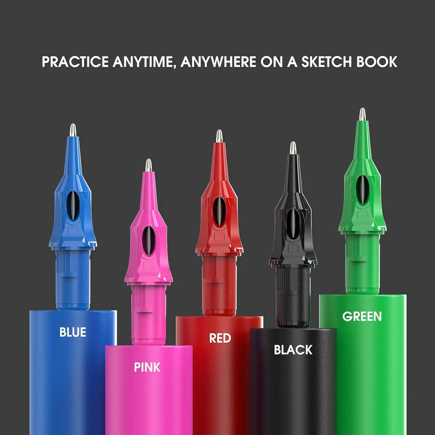 50pcs Tattoo Ballpoint Pen Cartridges Tattoo Needles Ink Free for Beginner Dotwork Drawing Practice Tattoo Refill 251027