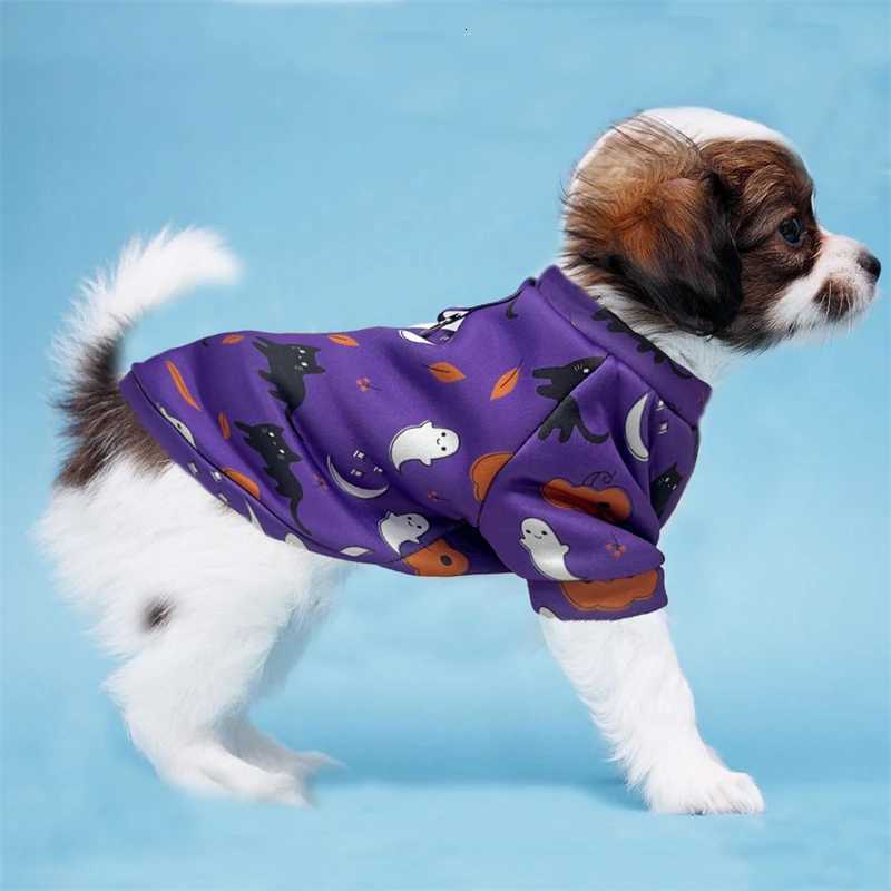 Pet Cat Clothes Halloween Costume Two Legged Kitten Puppy Vest For Small Dogs Cats Hoodies Funny Pumpkin Print Yorkshire Apparel C251030