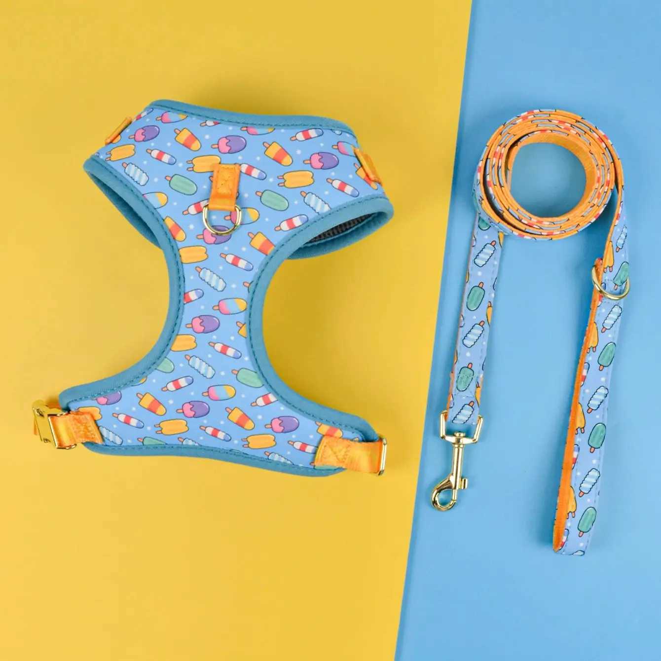 Valentines Day and New Years gift Cute Design Adjutable Luxury Designer Pet Harness 1 Pcs Color Matching Pet Dog Leashes J2511291