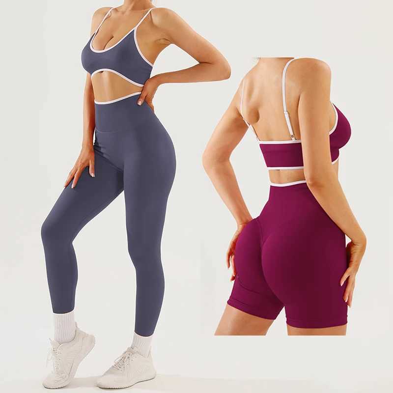 SVEIC Seamless Yoga Sets Sports Fitness Sportswear Impact High Waisted Leggings Workout Two Piece Shorts Suits Gym Woman Clothes J251030