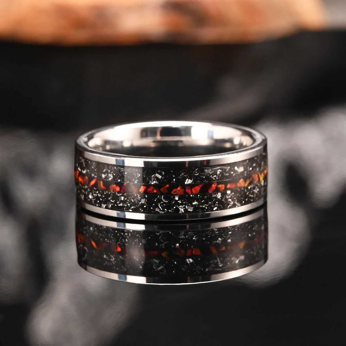 Fashion jewelry wedding band couple engagement rings 8MM tungsten carbide ring for man anillos bague homme pareja de compromisoW251030