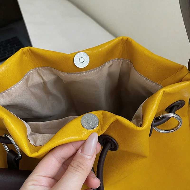 Designer bag Fi Drstring Bucket Bag Casual Large Capacity Cmuting Shoder Bag Korean Versi Handbag WenS Crossbody Bag Y251029