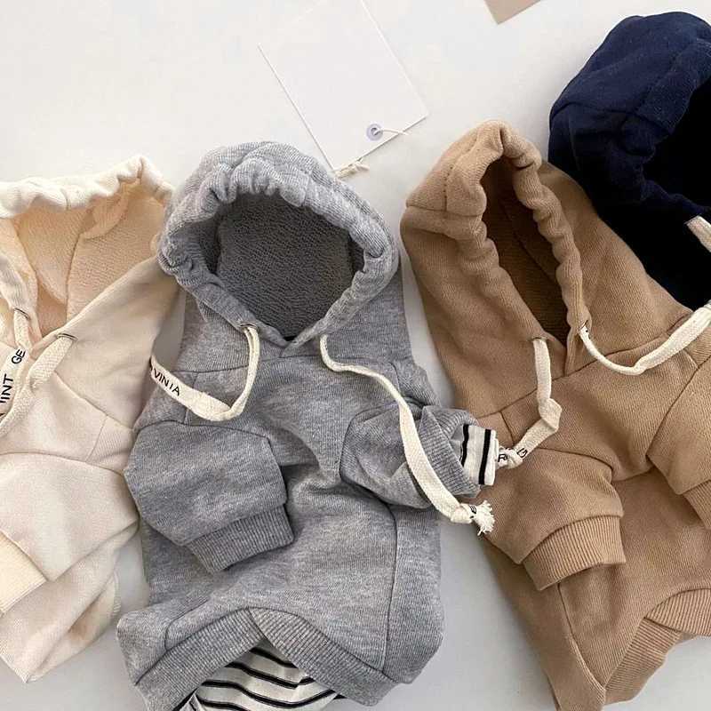 Ins Winter Fashion Hooded Dog Hoodie Warm Dog Cat Foot Coat Solid Cotton Top Fashion Luxury Design puppy Clothes for Large Dog C251030