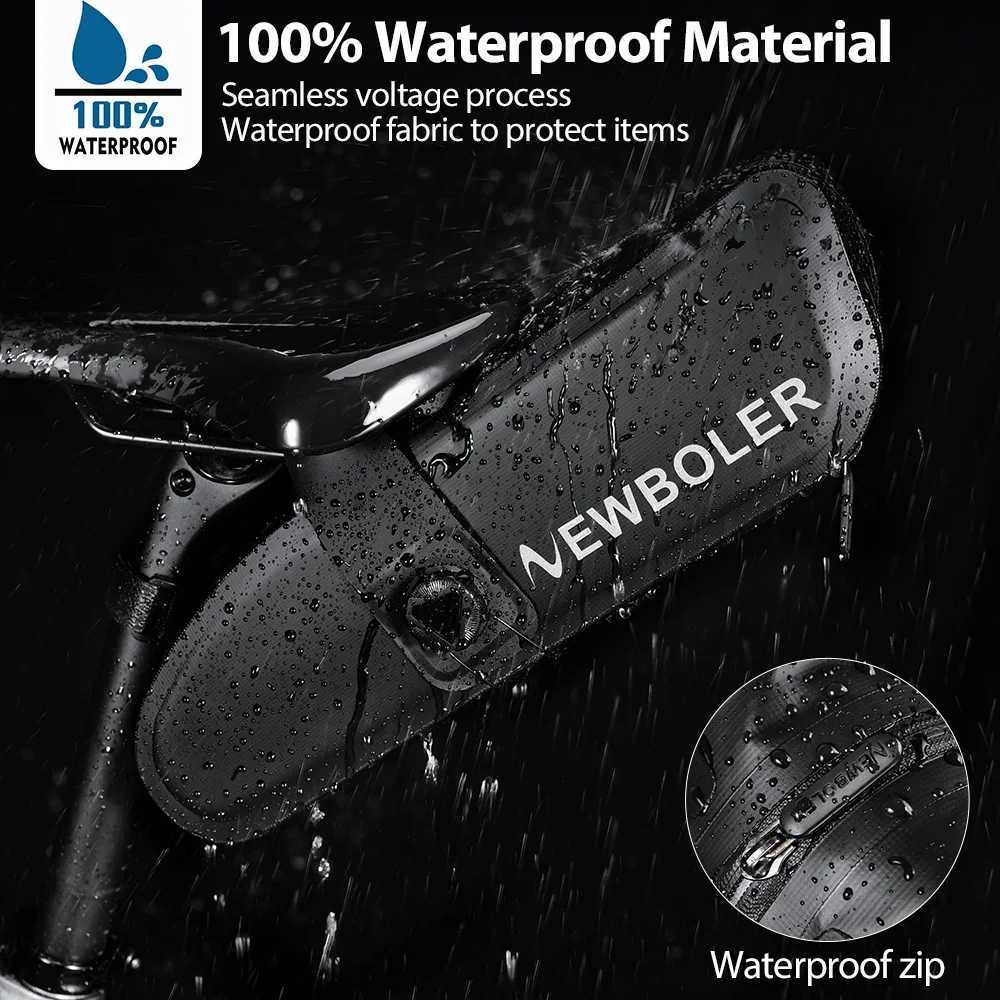 Bicycle Saddle Bag Knob Lock Full Waterproof 4L Bicycle Rear Bag MTB Road Cycling Seat Bag Bike Tail Pack Bike Accessories H251029