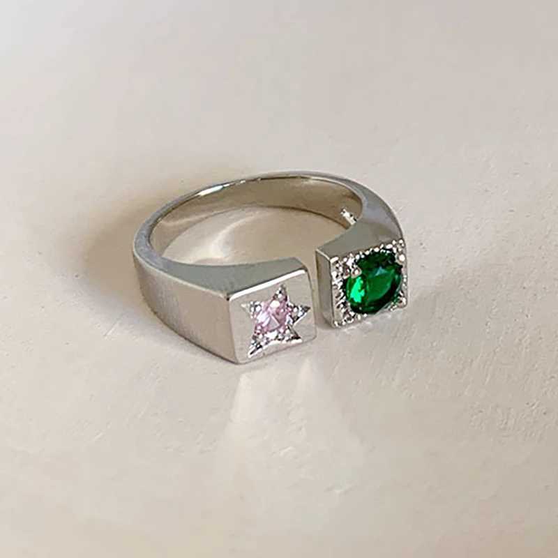 FOXanry Sparkling Zircons Engagement Rings for Women Couples TrenDY Elegant Heart Handmade BirtHDay Party Jewelry GiftsW251030