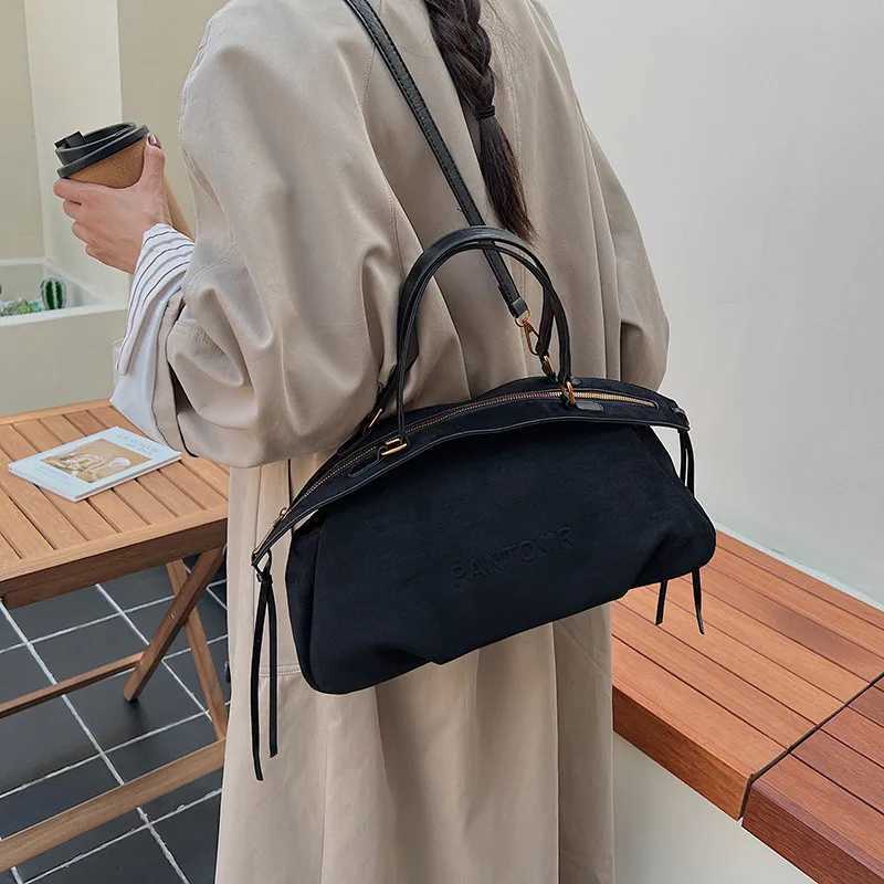 Designer bag Winter Matte Coffee Grey Large Tote Russian Style Suede Quality Leather Wen Bost Handbag Cmuter Shoder Bag Y251029