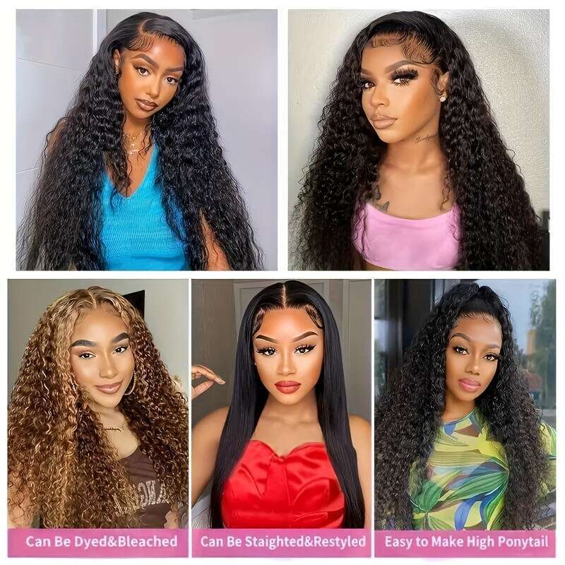 12A Indian Water Wave 5X5 Lace 3 Deep Curl Wet And Wavy Bundles With Closure Remy Human Hair Extensions