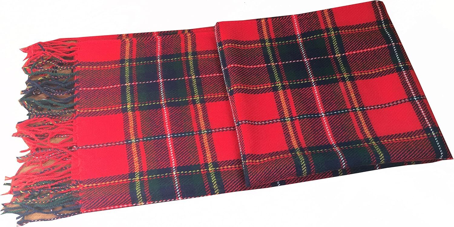 Custom Women's Fashion Long Shawl Big Grid Winter Warm Lattice Large Scarf Christmas gifts