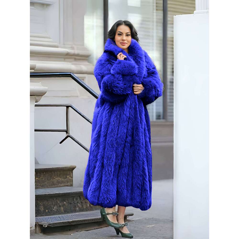 Stylish And Comfortable Women S Faux Fur Coat With Turn Collar Long Sleeves Pockets Elegant Solid Color Fall Winter Outerwear For Casual Wear