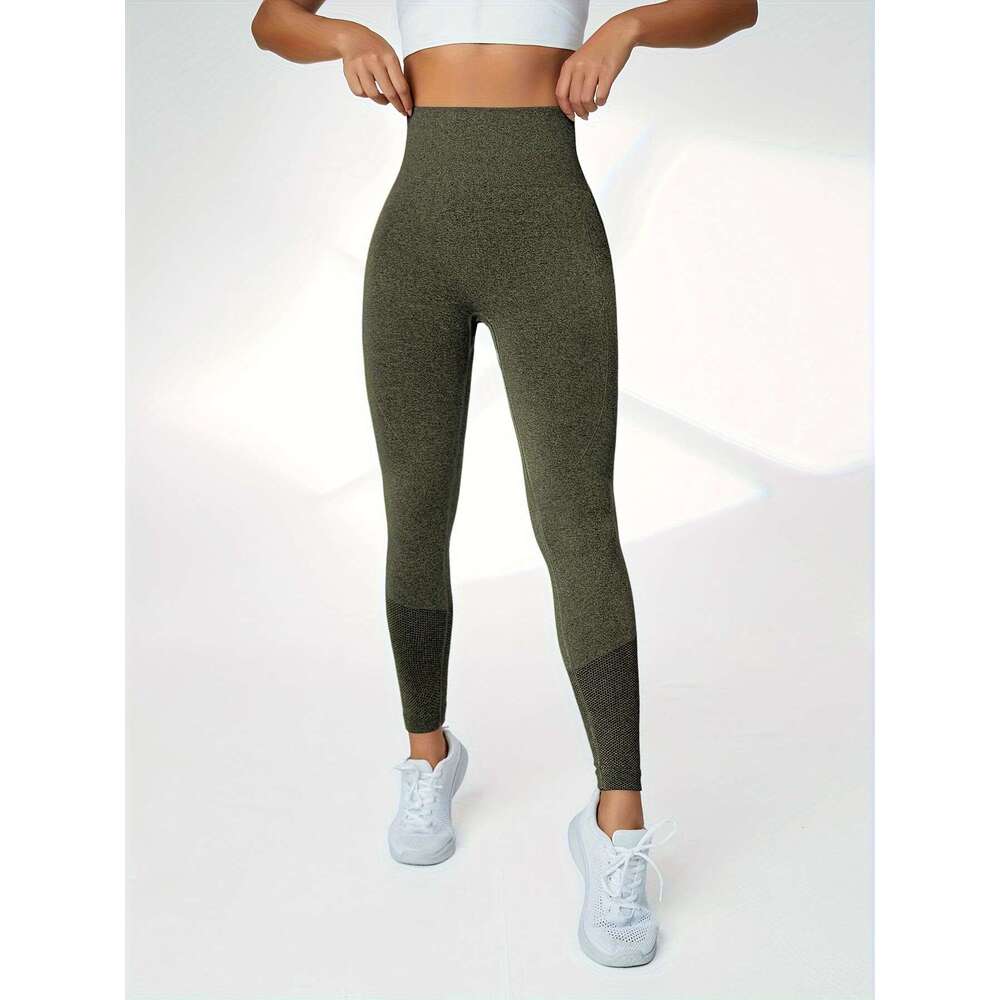 3-Pack High-Waist Compression Sports Leggings Women with Side Stripe Detail, Polyamide & Elastane, Solid Color, High Stretch, Skinny Fit, Cropped Leng