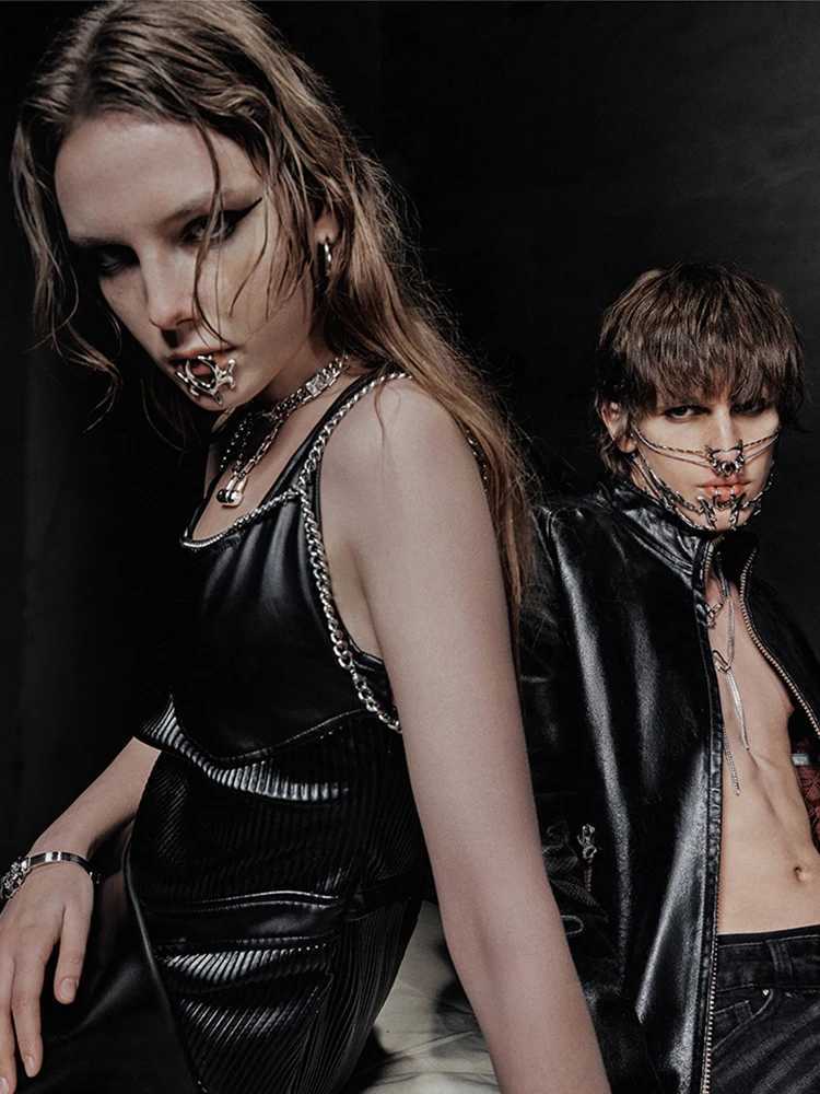 ZHUHE Punk Mask Made Of Copper A Niche Design Is A Jewelry Accessory For Both Men And WomenW251029