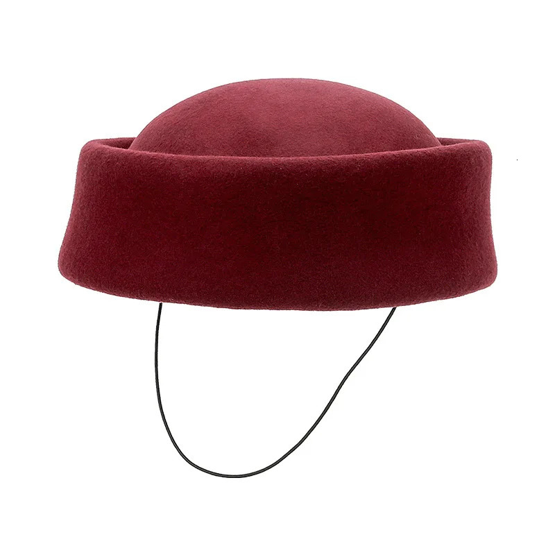 Vintage Retro 100 Wool Beret for Women Fashion Japanese Autumn Winter Sailor Hat Pillbox Hat Captain Cap251029