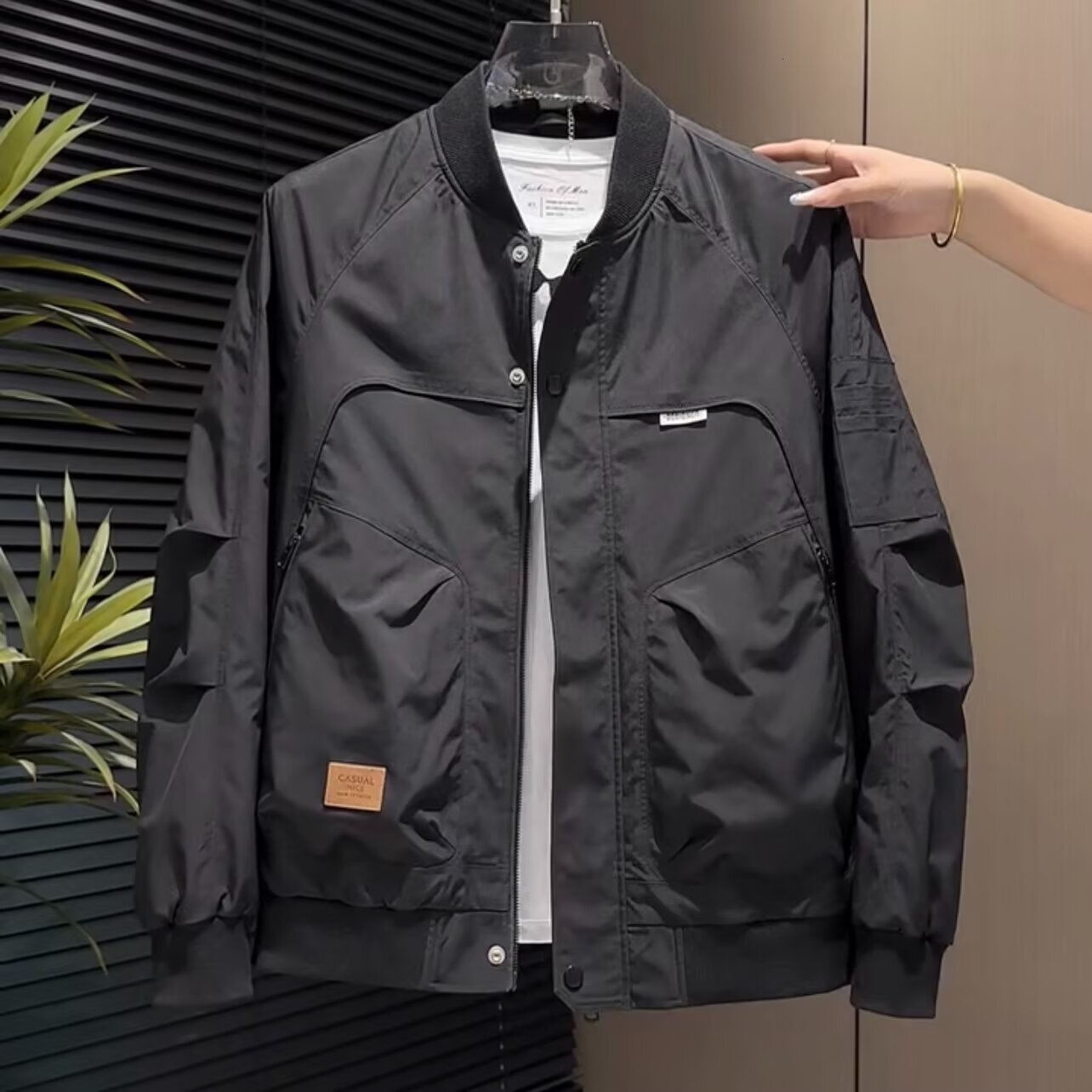 Men's Baseball Jacket Spring Autumn Fashion Versatile Casual Designer Coat Workwear Coat Men's Trendy Stylish Top Men's Fashion