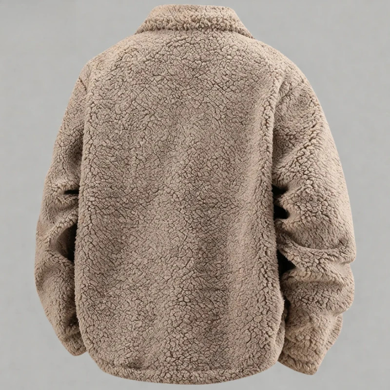 Winter Mens Plush Thickened Warm Fashion Trend Comfortable Casual Lamb Wool Simple Versatile Jacket Coat for Men 251029