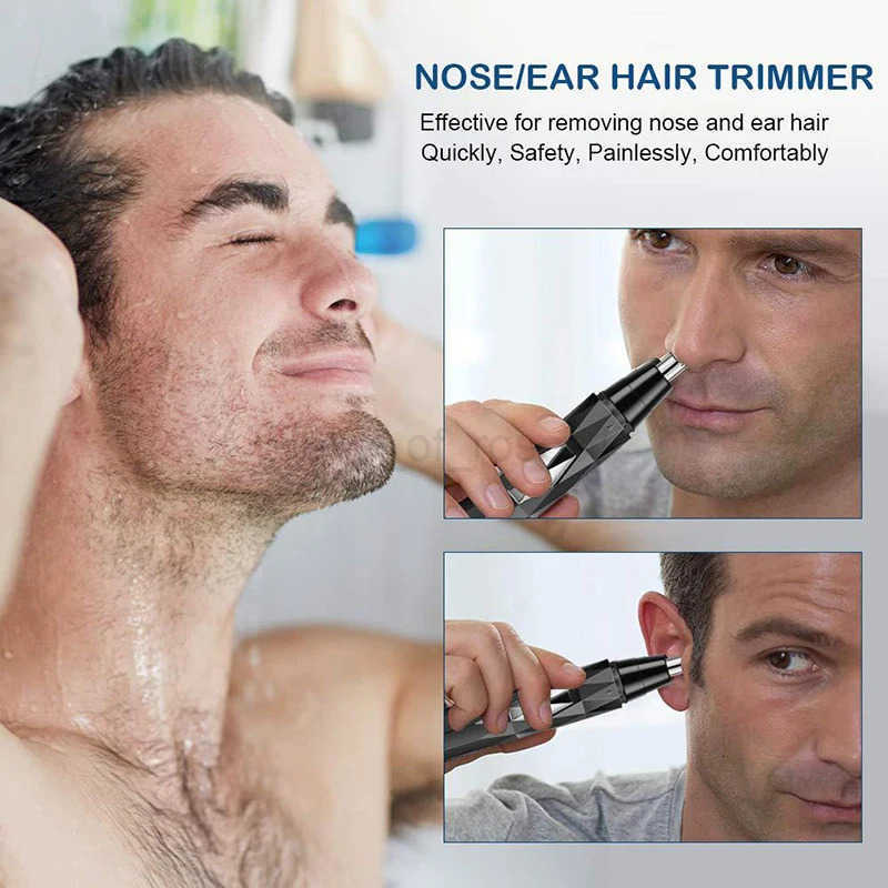 Men Electric Shaving Nose Ear Trimmer Safe Face Care Rechargeable Nose Hair Trimmer for Men Shaving Hair Removal Razor Beard Z251030