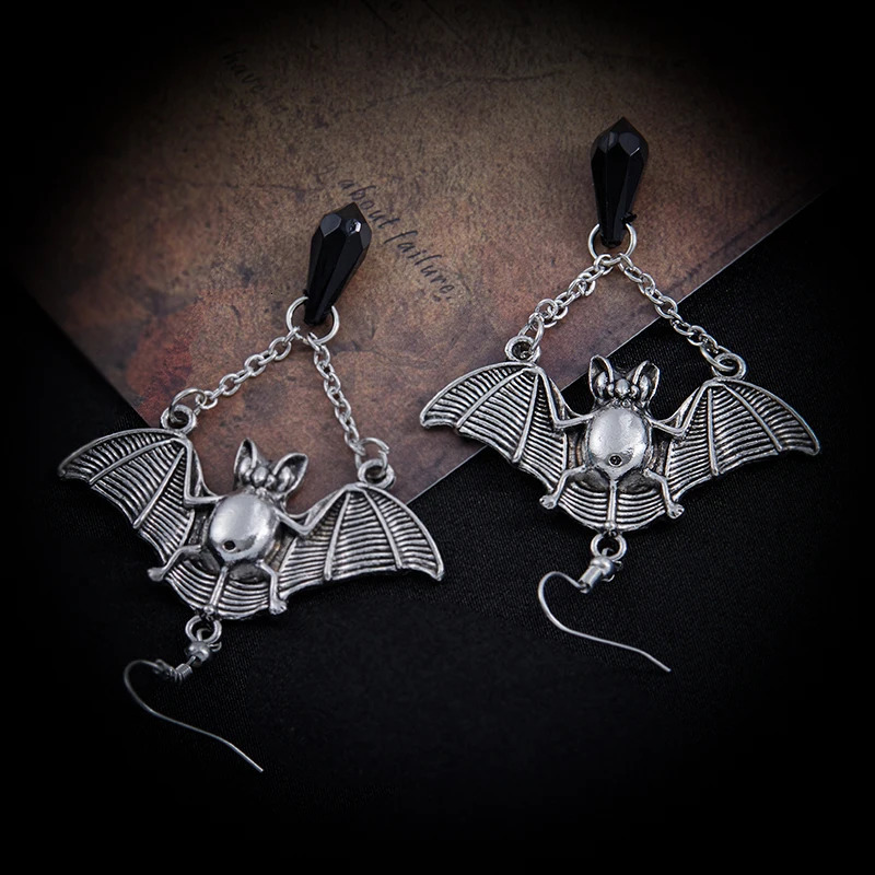 Gothic Bat Earrings for Women Men Night Ghost Festival Punk Rock Hip Hop Earring Party Gift Jewelry 250930