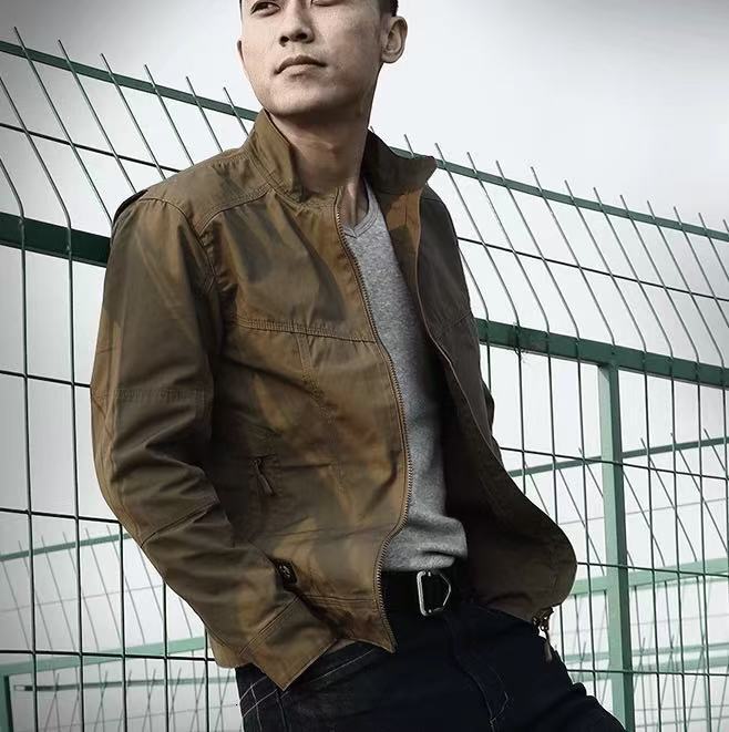 Stand Collar Designer Coat New Men's Spring And Autumn Solid Color Outdoor Hiking Jacket Casual Workwear Jacket Trendy Brand