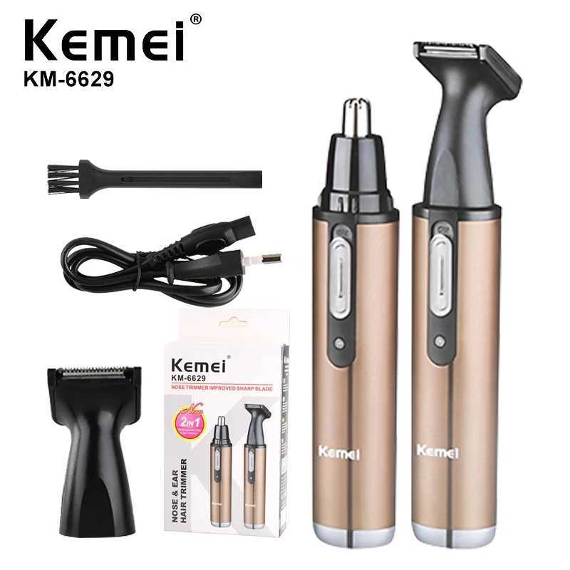 Kemei electric nose hair trimmer rechargeable electric nose hair trimmer nasal cleaner washing blade KM6629 M251030
