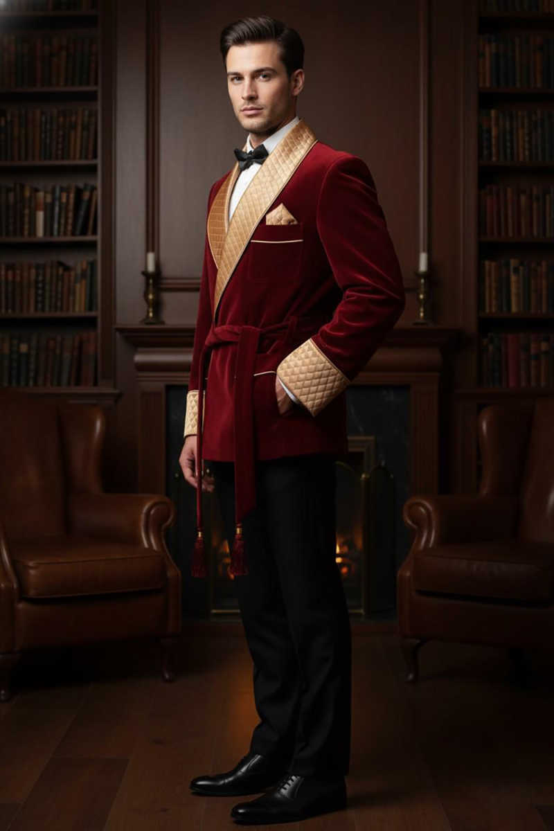 Gorgeous Man Tuxedos Velvet Sashes 2 Piece Set Jacket Pants Men Suit Classic Shawl Lapel Wedding Groom Coat Customized