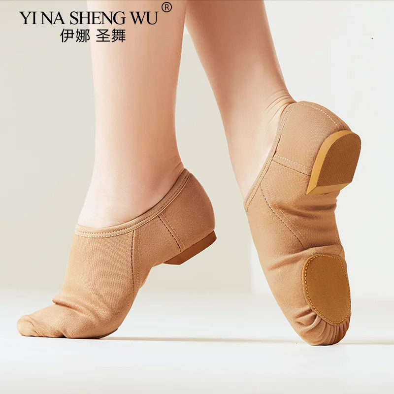 Jazz Shoes Womens Ballet Dance Shoes Elastic Fabric Soft Soled Indoor Training Shoes Adult Classical Dance Yoga Practice Shoes 251023