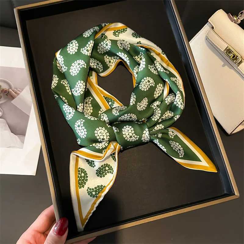 New 14x147cm Narrow Silk Scarves Shirt Neckerchief Doublelayered Checkered Pattern Women Tie Neck Bag Hair Headband HeadscarfW251029