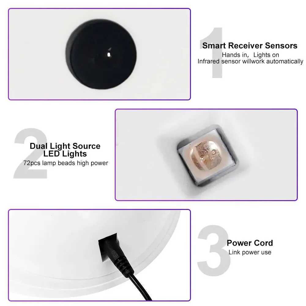 X17 MAX UV LED Nail Lamp For Drying Gel Nail Polish Professional 72 LEDS Nail Dryer Light With Touch Screen Timer Auto Sensor L251030