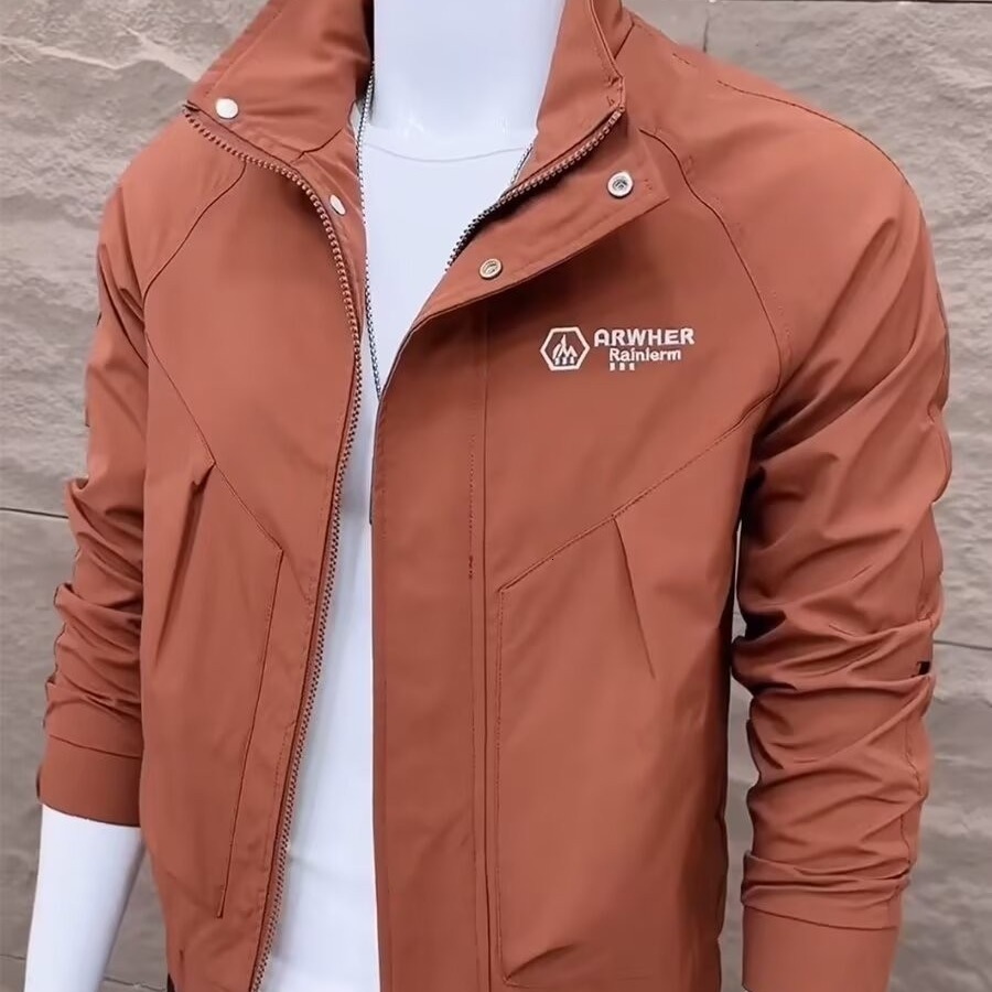 2025 Designer Coat Stand Collar Men's Spring And Autumn New Jacket Korean Style Slim Fit Trendy Jacket Workwear Top