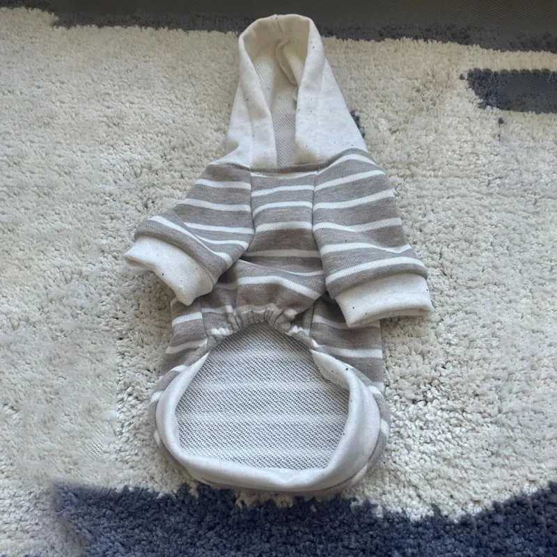 Pet AutumnWinter Striped Hoodie Striped Hat Hoodie Top Teddy Bear Small Dog Autumn Hoodie Dog Coat Puppy Clothes for Small Dogs C251030