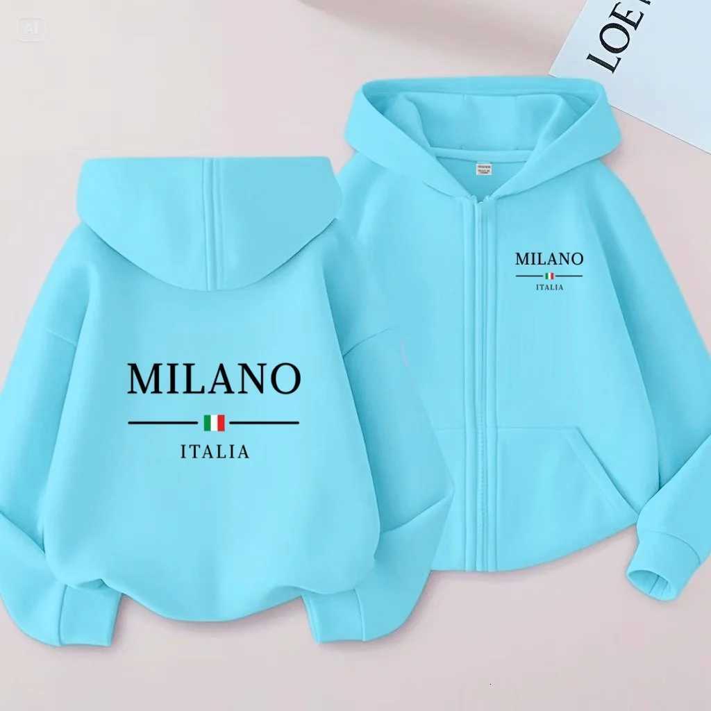 Children Cardigan Fashion Brand Letter Clothes Hoodie Girls Boy 312Yrs Casual Top Sweatshirr Charming Loose Leisure Sports CoatT251030