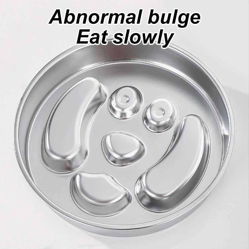 1 PC Stainless Steel Antichoking Dog Slow Feeder Doublesided Dualuse Feeder Bowl Nonslip Dog Food Bowl Drinking Basin J251113