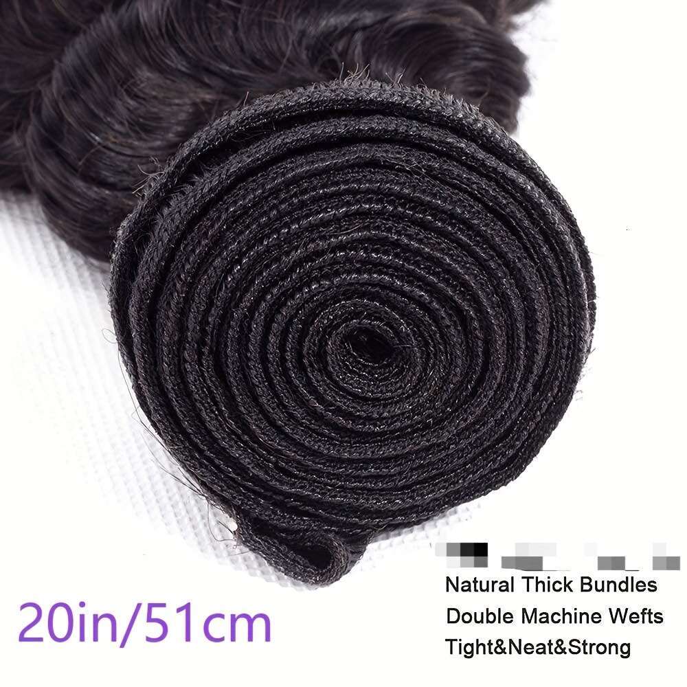 12A 32 34 36 Inch Unprocessed Brazilian Virgin Curly Weave 3 Real Human Hair Deep Wave Bundles For Women Natural Black