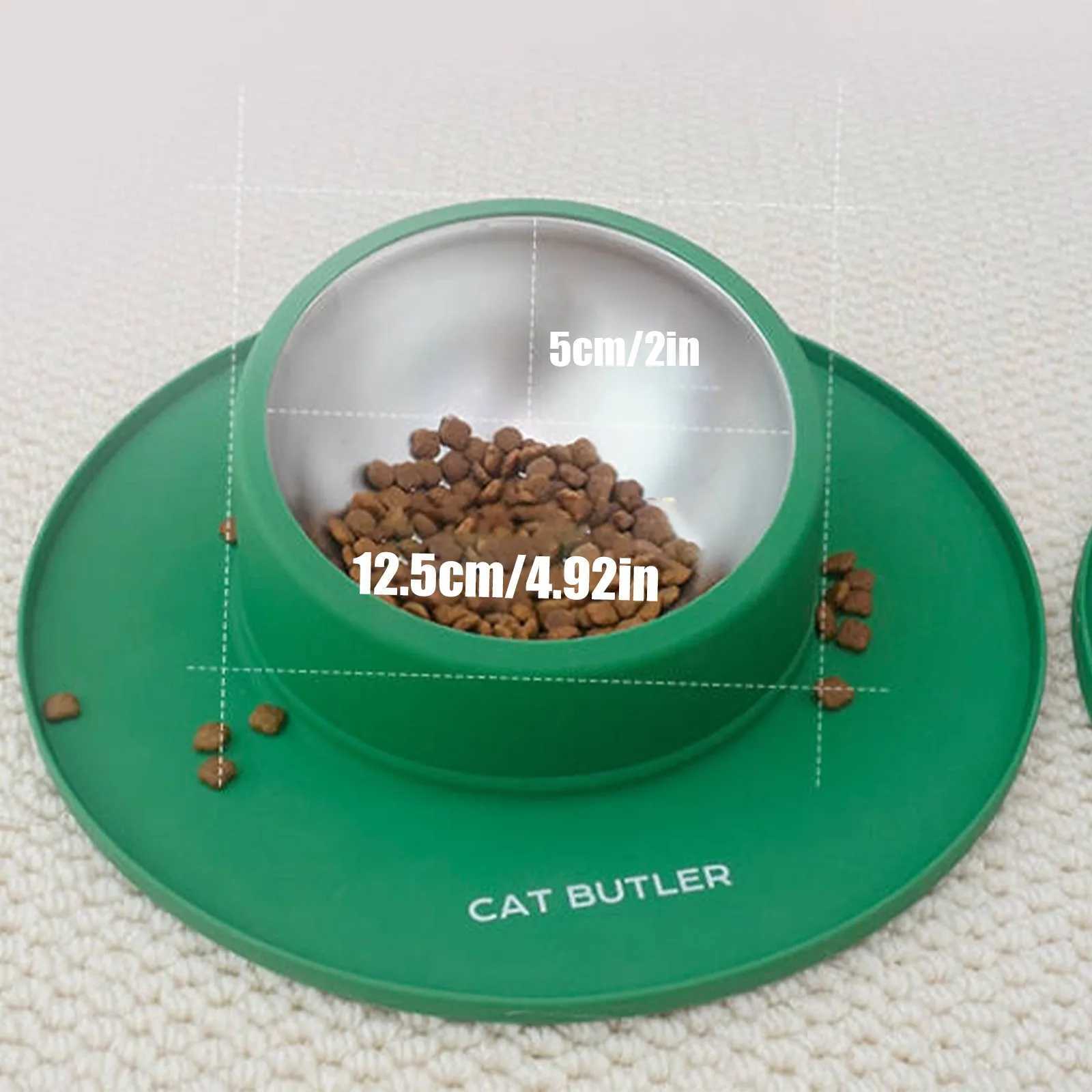 Silicone Stainless Steel Pet Nonslip And Leakproof Eating And Drinking Dualpurpose Easy To Clean Dog Fixed Dog Food Bowl J251113