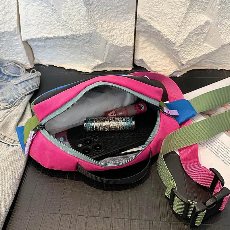 Nylon Women Waist Bag Dopamine Chest Pack Casual Shoulder Bag Sports Unisex Handbags Suitable for shopping Outdoor Crossbody Bag 251030