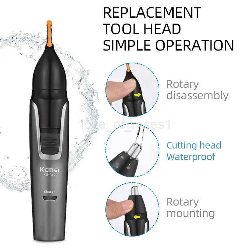 3in1 Rechargeable Nose Trimmer Beard Trimer For Men Micro Shaver Eyebrow Nose Hair Trimmer For Nose And Ear Cleaner Grooming Set Z251029
