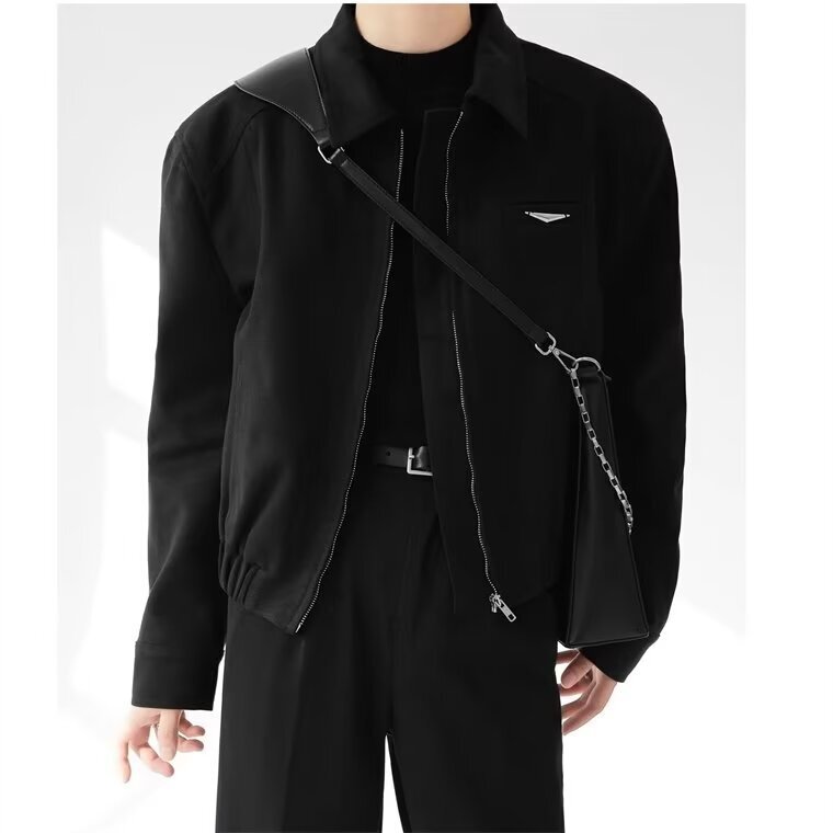 Cleanfit Korean Style Short Executive Jacket High Street Trendy Designer Coat Men's Coat Autumn Winter Fashionable High-end Lapel Top