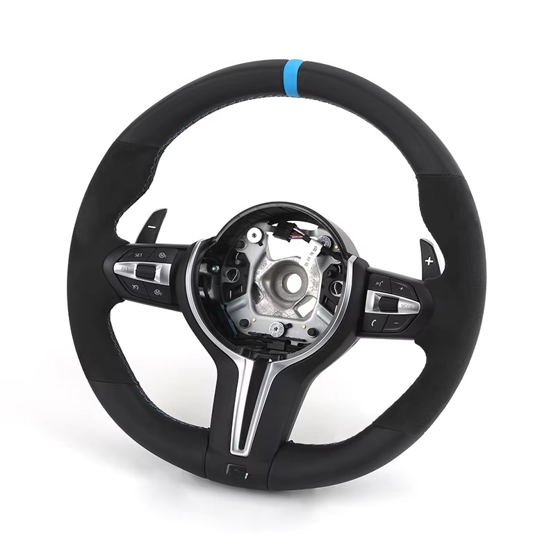 Left and Right Suede Leather Steering Wheel for BMW 3 5 Series F10 F30 F90 F01 F12 M3 M6 E90 Z4 X1 X6 48 E90 E92 E71 F25 F32 E7