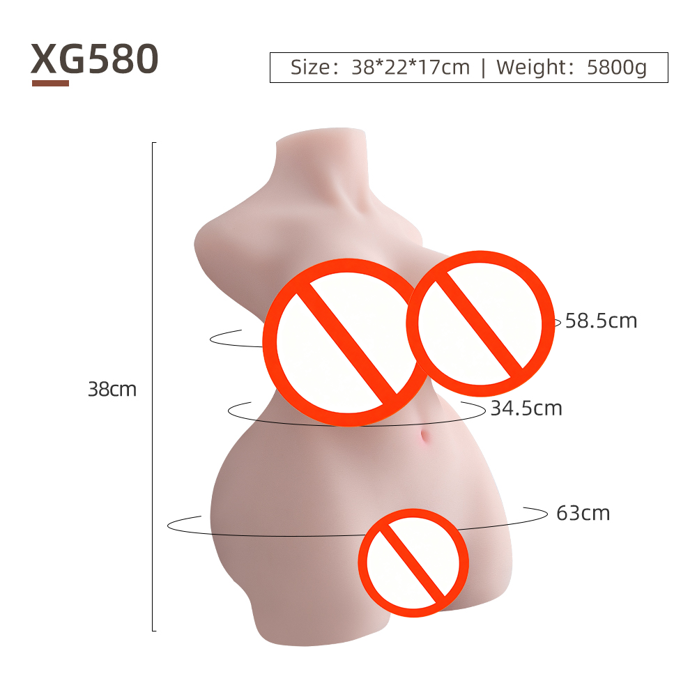 12lb 3 in 1 Torso Male Masturbator - Realistic Boobs, Vagina & Anal Channels, Built-in Spine, Adult Sex Toy for Men