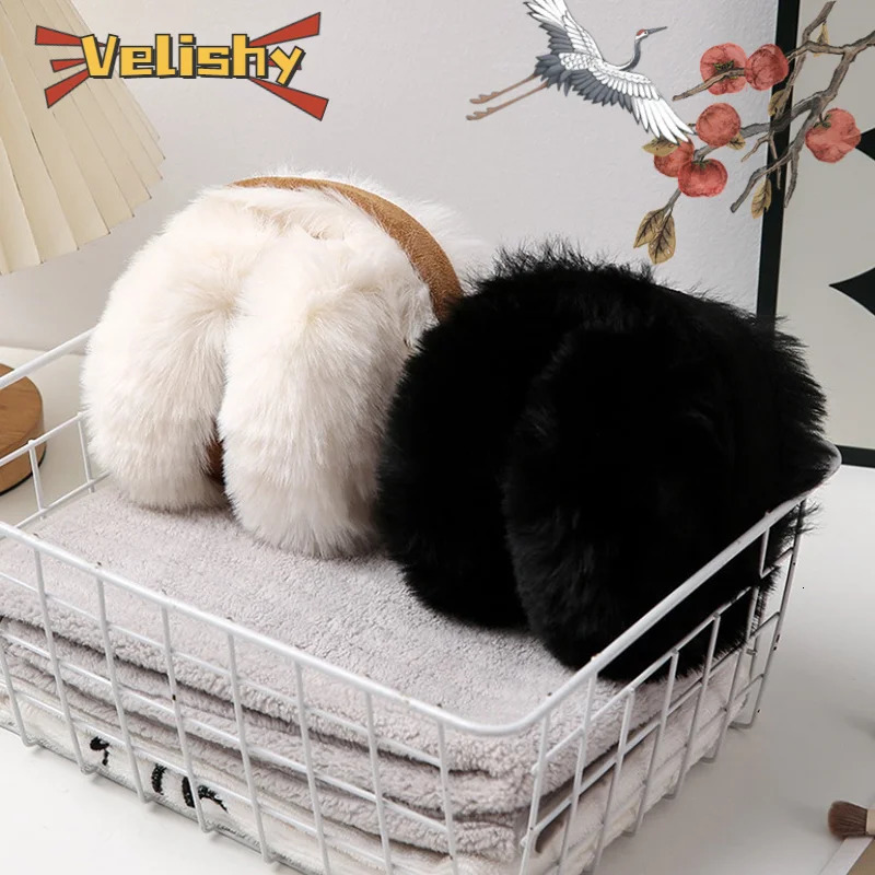 Outdoor Woman Ski Warmer Furry Earmuff Foldable Winter Ear Cover Faux Fur Cold Protection Plush Ear Muffs Fashion Soft Earflap 251024