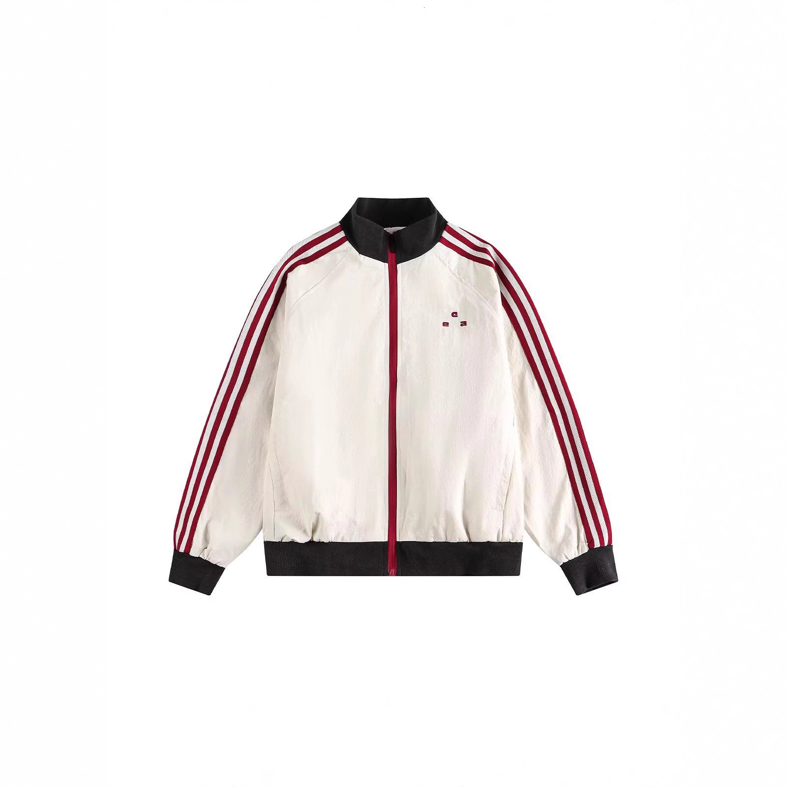 American Style Sports Striped Designer Coat Color-block Stand Collar Jacket For Men And Women 2025 Spring And Autumn New Casual Couple Coat