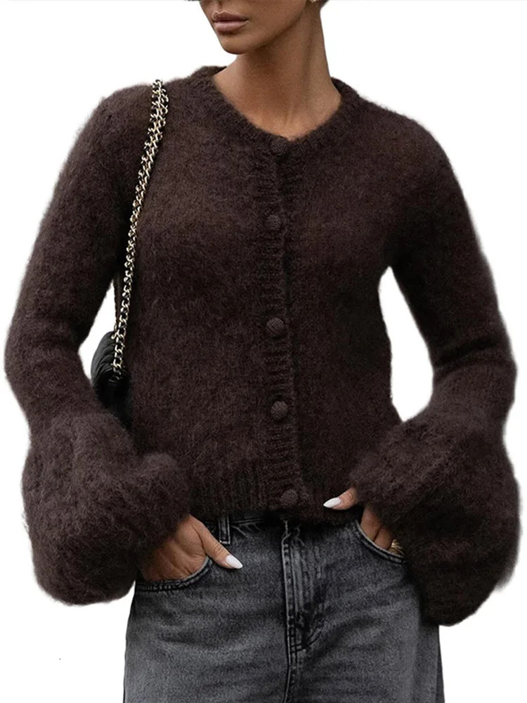 Casual Hooded Sweater Pullover Womens Loose Full Sleeves Knitted Coats With Pockets Autumn Winter Ladies Solid Outwear 251027