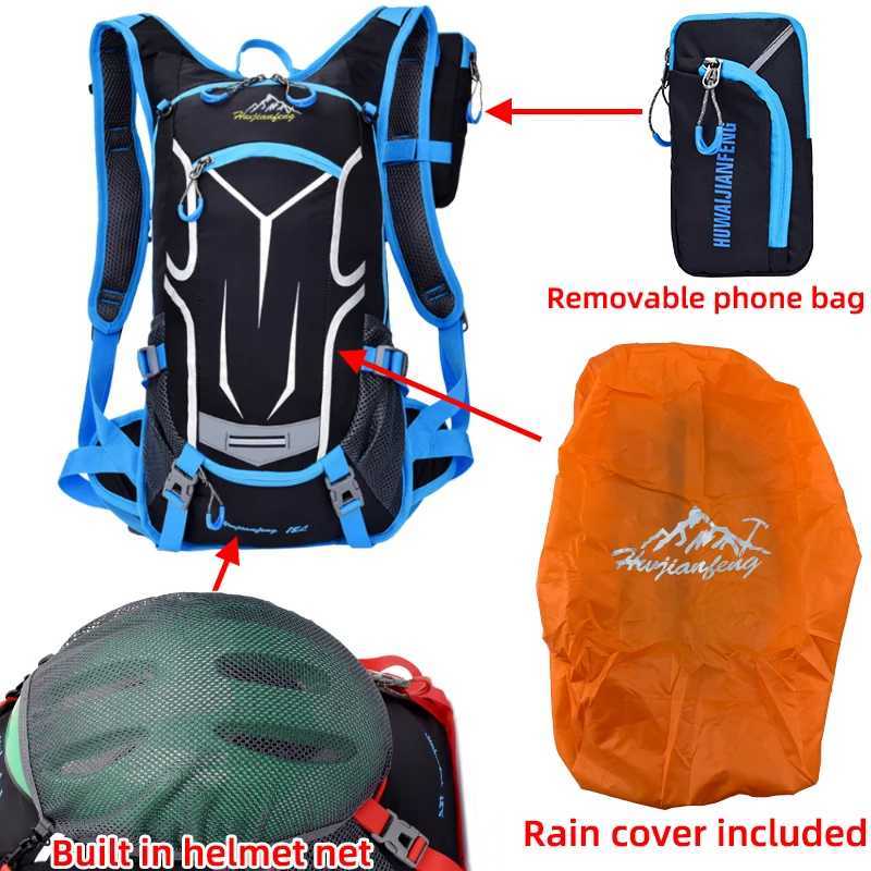 18L Bike Cycling Outdoor Sport Knapsack Running Hiking Climbing Backpack Hydration Water Bag Rucksack Bladder Pack Rain Cover H251029