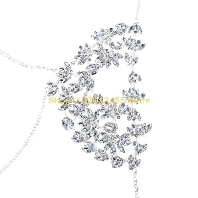 49MC Steampunk Crystal Face Mask Rave Music Festival Hair Ornament for Rhinestone Imitation Diamond Half for FacialW251029