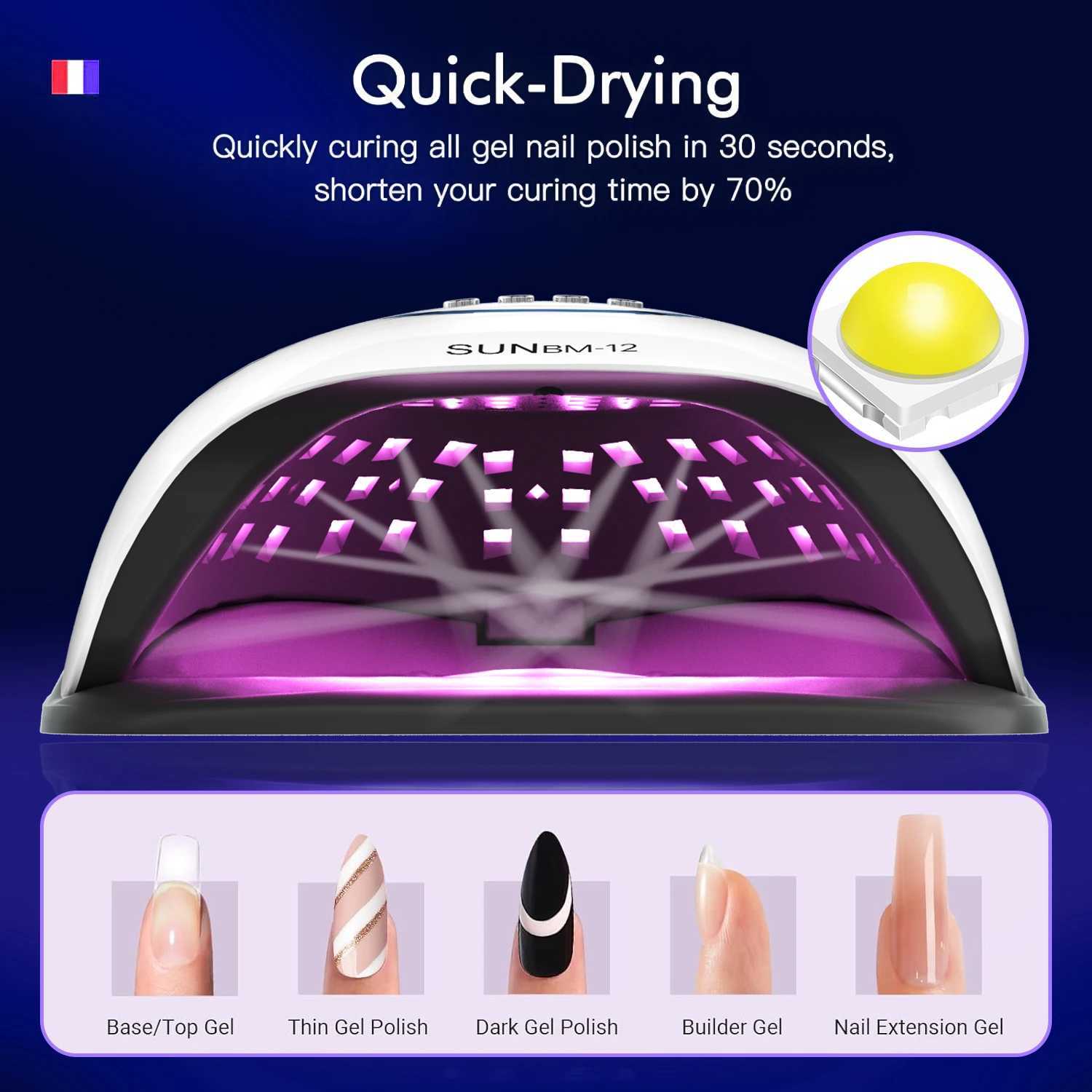 72LEDS Manicure Drying Lamp 300W UV LED Nail Dryer Curing Gel Nail Polish With Smart Timer Professional Nail Salon Tools L251030