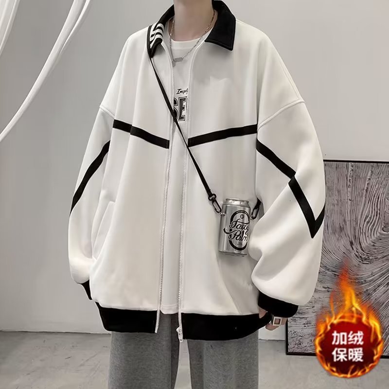 Korean Style Men's Jacket High-end Ins Trend Spring Autumn Top Casual Loose Jacket Designer Coat Trendy Brand American Baseball Jacket