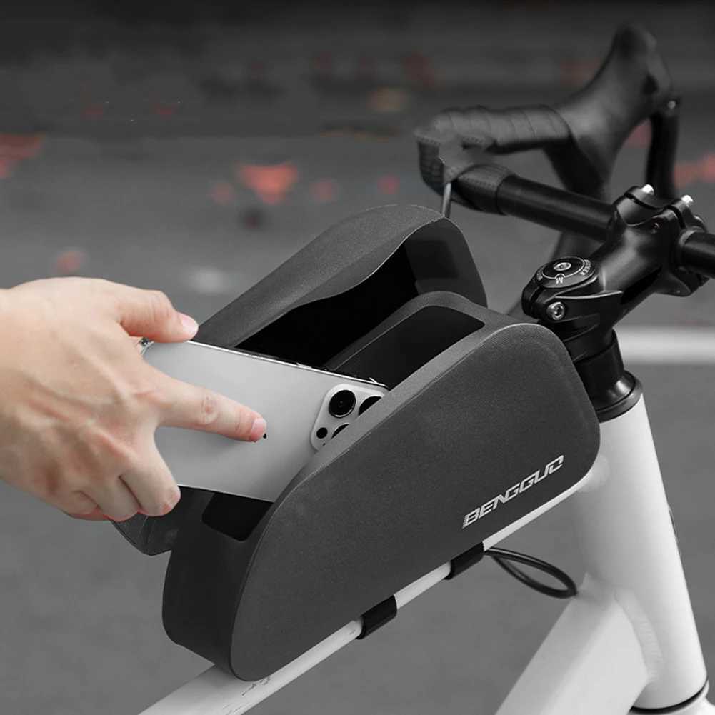 Bicycle Magnetic Lid Top Tube Bag Bicycle Front Frame Bag Cycling Pouch for Mountain Road Bike H251029